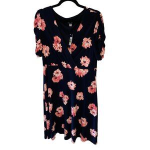 Tommy Hilfiger Women's Surplice-Neck Fit & Flare Dress Size 14